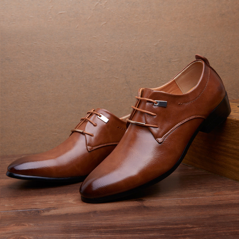 Men's New Leather Business Dress Shoes - Casual Professional Footwear