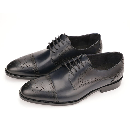 Leather Brogue Oxford Shoes - Men's Carved Business Dress Formal