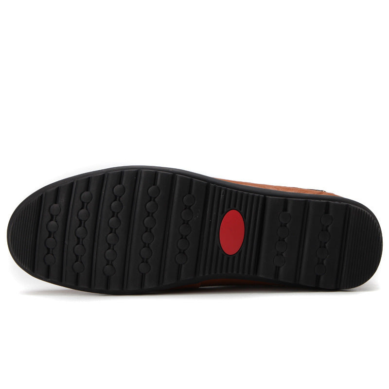 Men's Flat-Bottom Slip-On Lazy Shoes - Low-Cut Casual Loafers