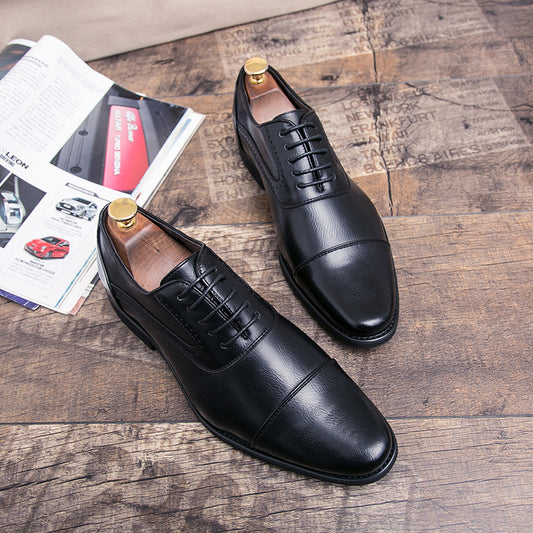 Retro Oxford Shoes - Men's Pointed Toe Korean Business Dress Footwear