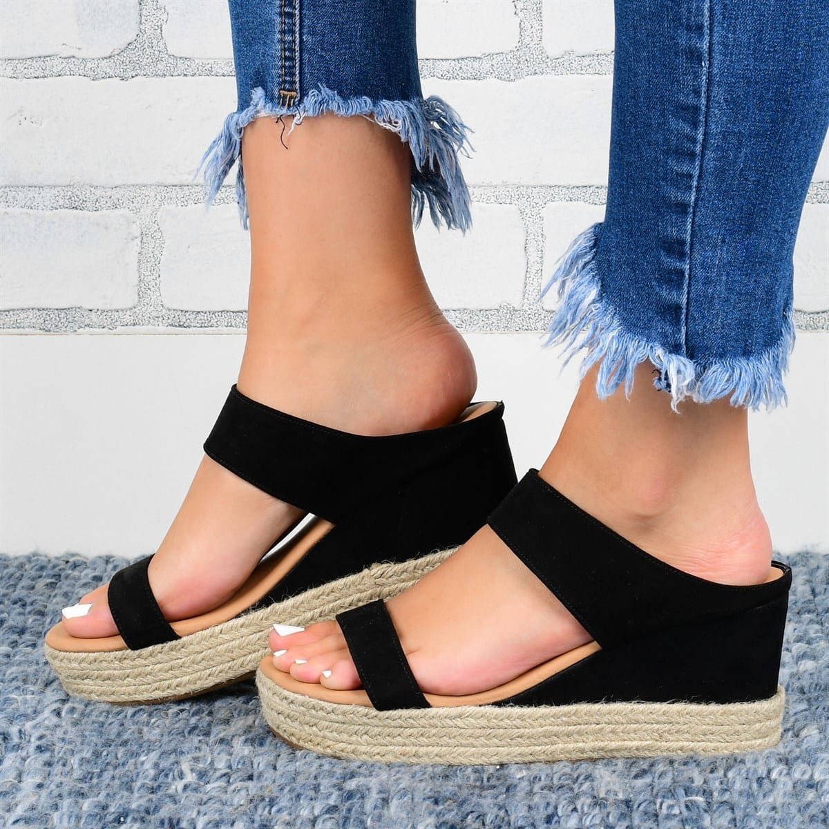 Women's Wedge Heel Sandals - Hemp Rope Casual Summer Shoes