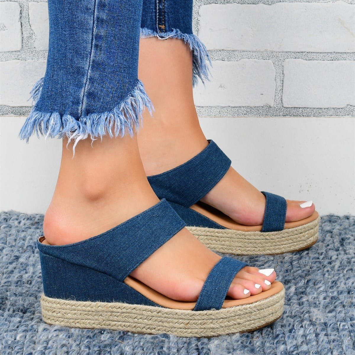 Women's Wedge Heel Sandals - Hemp Rope Casual Summer Shoes