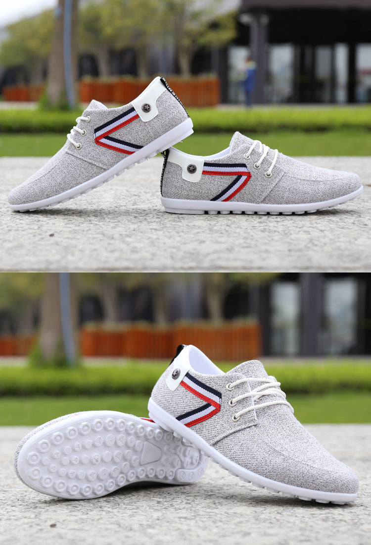 Men's Soft-Soled Canvas Shoes - Comfortable Beijing Cloth Peas Shoes