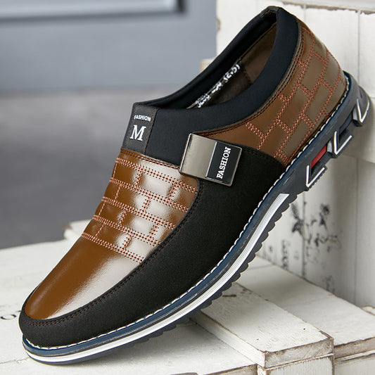 Men's Large Size Casual Leather Shoes - Premium Comfort & Style