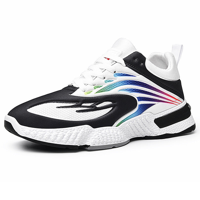 Men's Flying Woven Casual Sports Sneakers - Colorful Trend Design