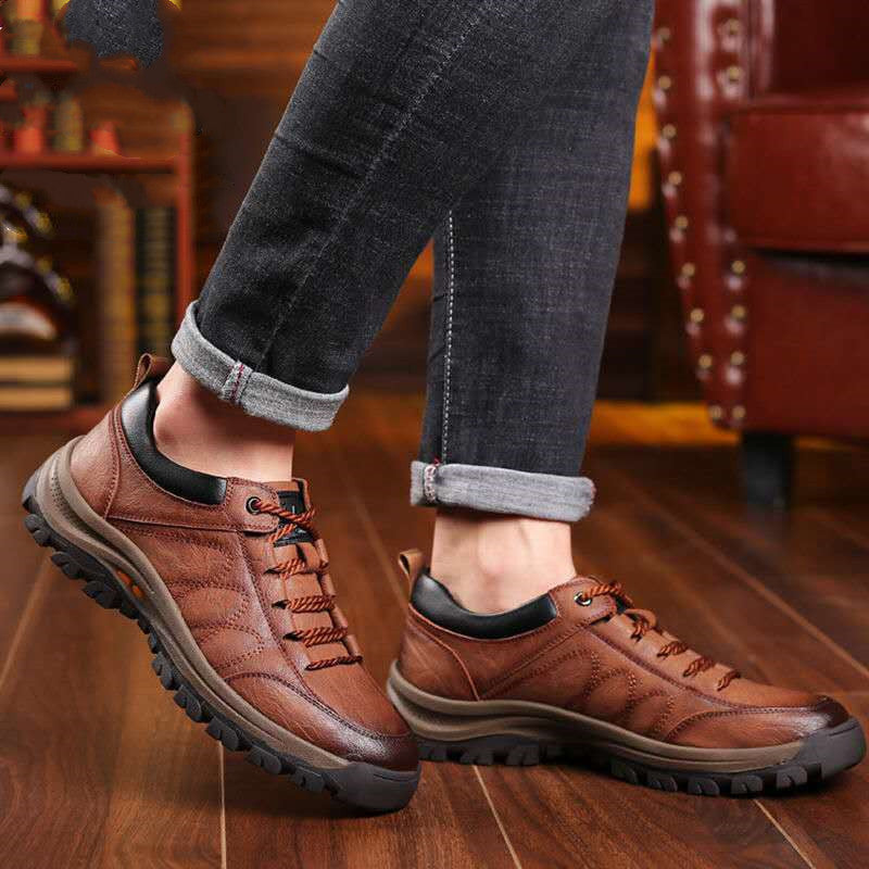 Winter Plus Cashmere Warmth Trend Casual Leather Shoes - Warm Running Sports Sneakers