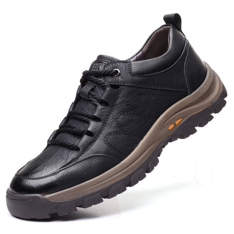Winter Plus Cashmere Warmth Trend Casual Leather Shoes - Warm Running Sports Sneakers