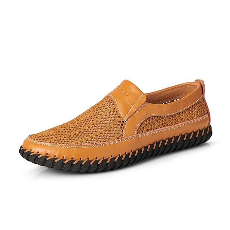 Men's Mesh Peas Driving Shoes - Casual Slip-On Loafers