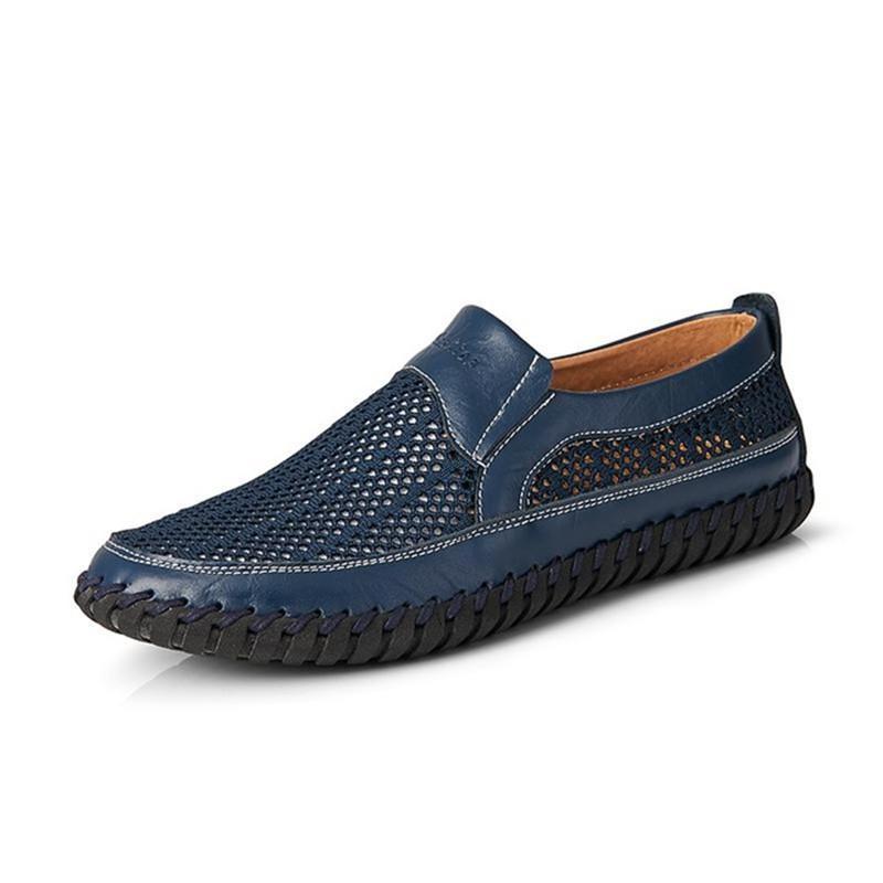 Men's Mesh Peas Driving Shoes - Casual Slip-On Loafers