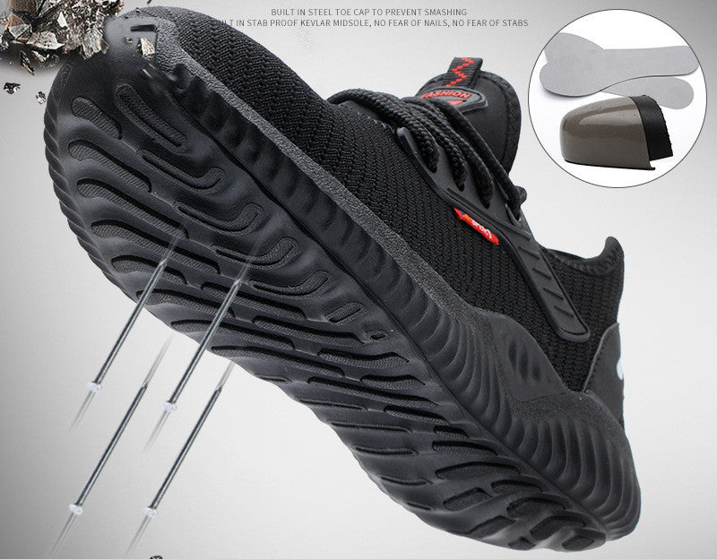 Breathable Safety Shoes - Steel Toe Anti-Smashing Work Boots