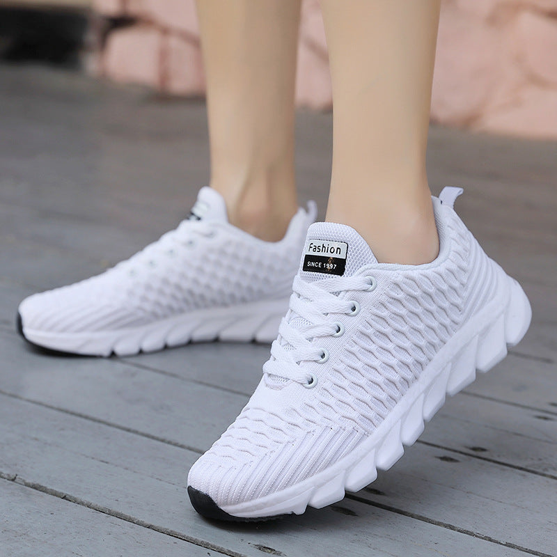 Women's Flying Woven Running Shoes - Large Size Lightweight Travel Sneakers