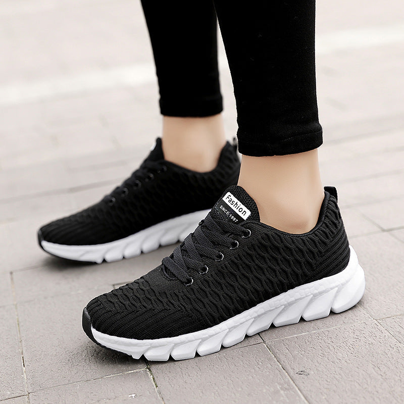 Women's Flying Woven Running Shoes - Large Size Lightweight Travel Sneakers