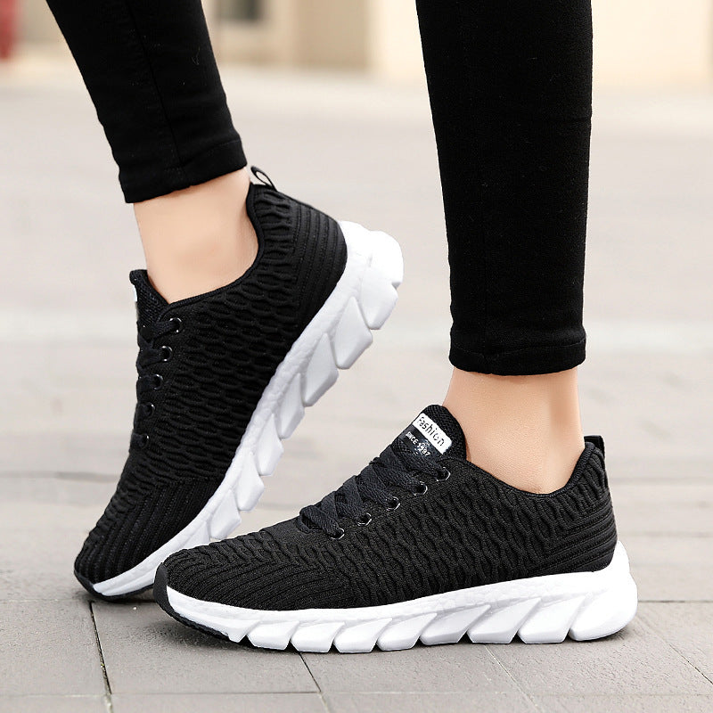 Women's Flying Woven Running Shoes - Large Size Lightweight Travel Sneakers