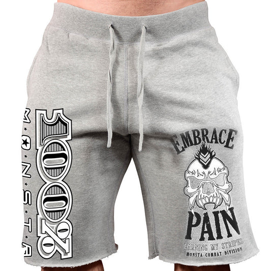Men's Cotton Casual Running Shorts - Big Print Five-Point Athletic Shorts