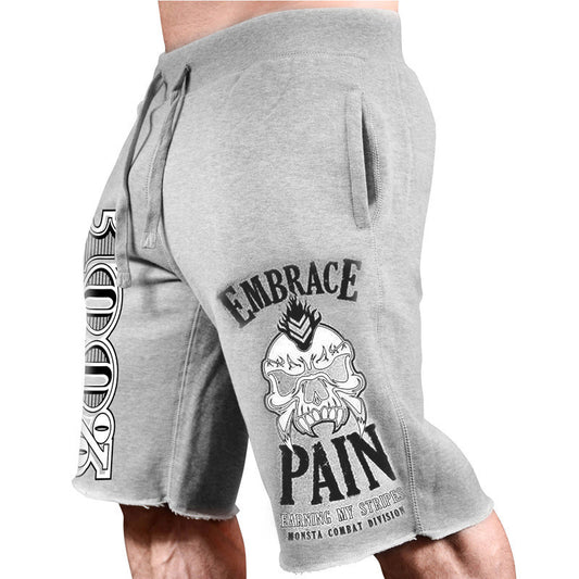Men's Cotton Casual Running Shorts - Big Print Five-Point Athletic Shorts