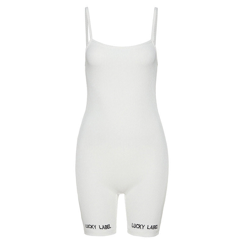 Women's Sling Jumpsuit Shorts - Running Sports Fitness Yoga Athletic Wear