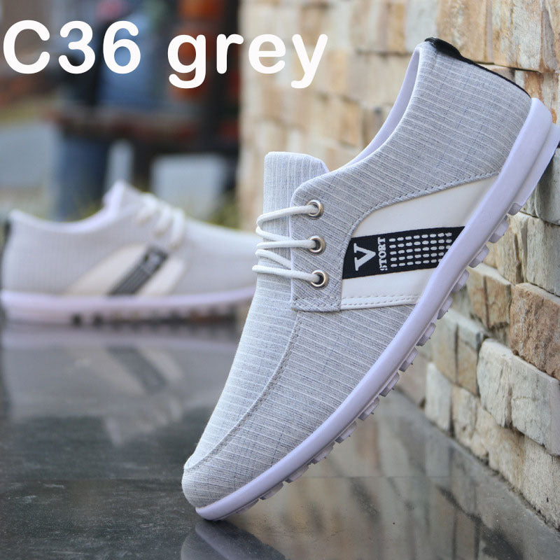 Men's Soft-Soled Canvas Shoes - Comfortable Beijing Cloth Peas Shoes