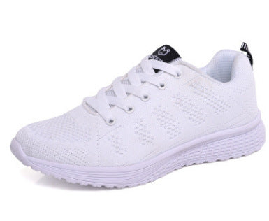 Women's Flying Woven Mesh Sports Shoes - Breathable Athletic Running Sneakers