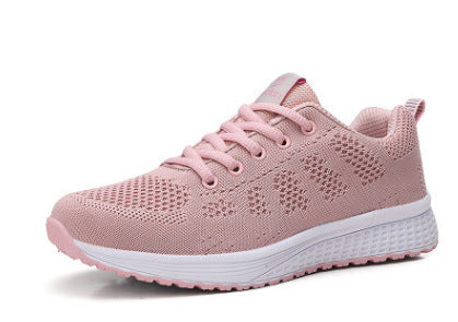 Women's Flying Woven Mesh Sports Shoes - Breathable Athletic Running Sneakers