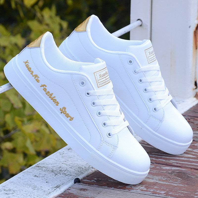 White Sports Casual Sneakers Men - Trendy Lightweight Athletic Shoes
