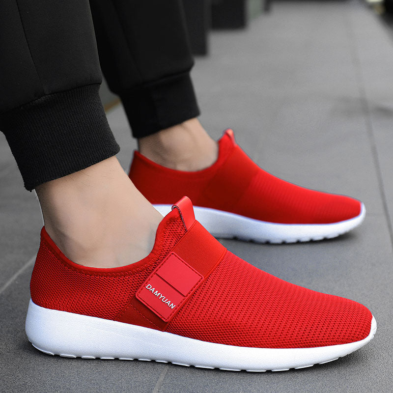 Men's Breathable Slip-On Running Shoes - Laceless Lazy Athletic Sneakers