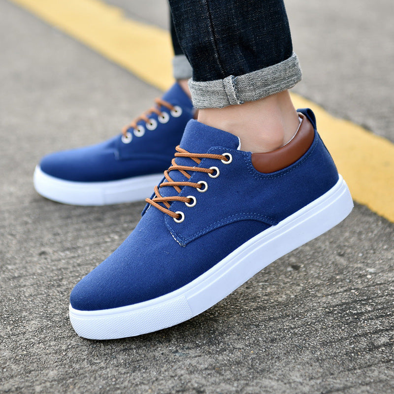 Men's Canvas Sports Sneakers - Korean Style Casual Athletic Shoes