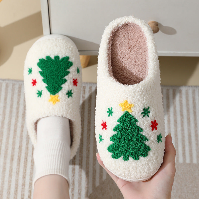 Unisex Christmas Santa Claus Slippers - Warm Winter Home Shoes