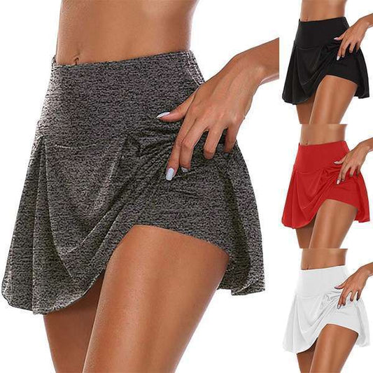 Women's Skirted Biker Shorts - Scrunch Butt Lifting Cycling Marathon Shorts