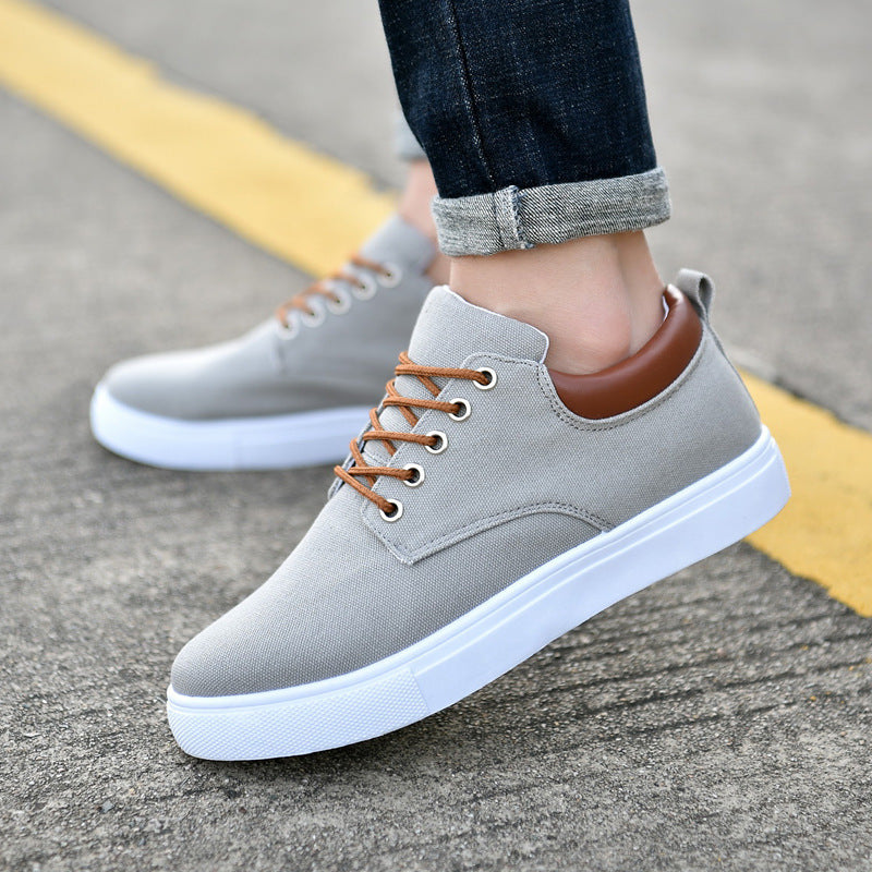 Men's Canvas Sports Sneakers - Korean Style Casual Athletic Shoes