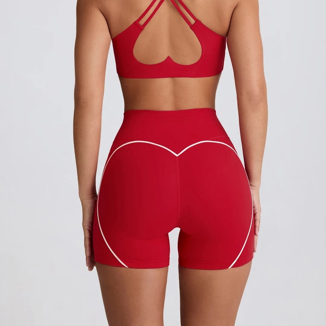 Women's Peach Hip High Waist Running Shorts - Hip Lifting Nude Feel Training Shorts