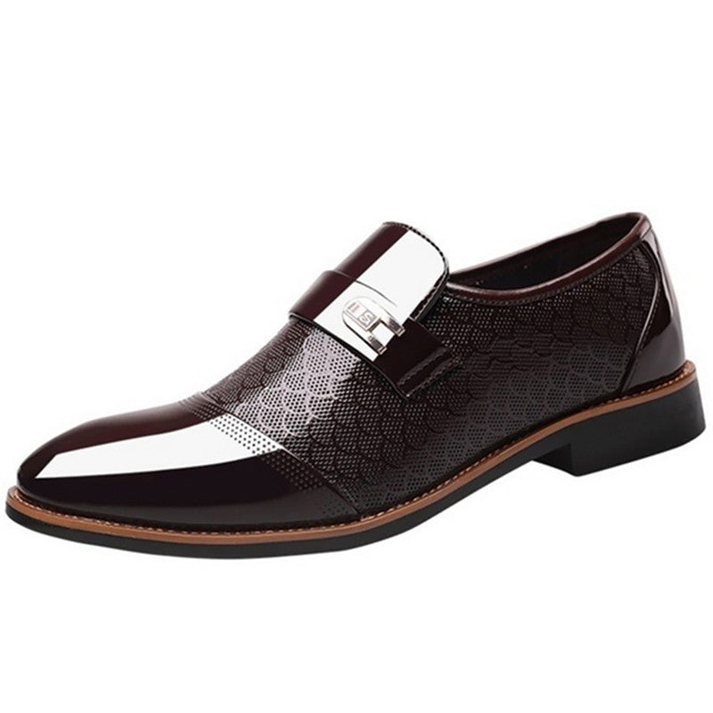 Black Leather Shoes - Classic Casual Dress Shoes for Men