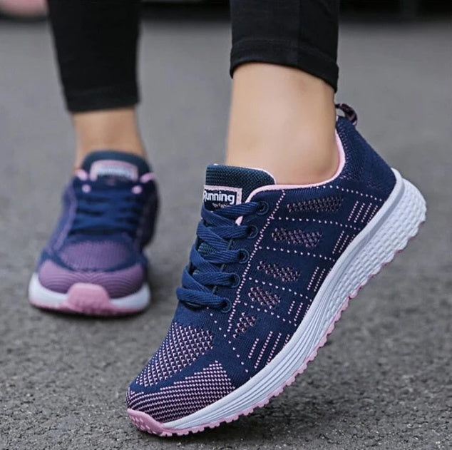 Wedge Heel Sports Sneakers - Casual Athletic Shoes for Women