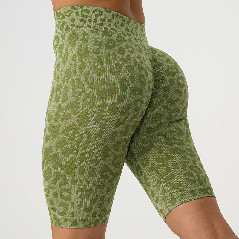 Women's Peach Yoga Shorts - Running Sports Athletic Shorts