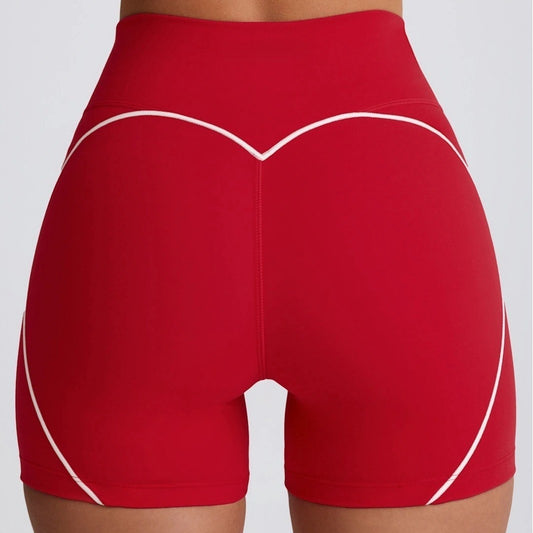 Women's Peach Hip High Waist Running Shorts - Hip Lifting Nude Feel Training Shorts