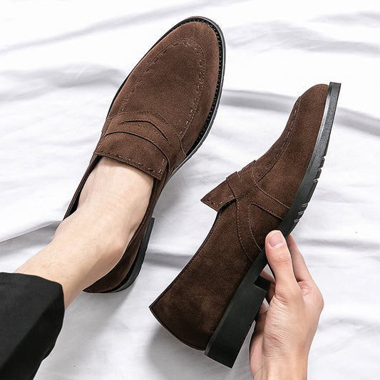 Men's British Style Pointed Toe Suede Shoes