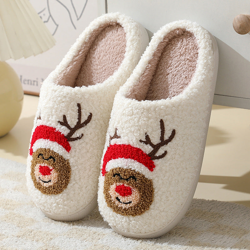 Unisex Christmas Santa Claus Slippers - Warm Winter Home Shoes