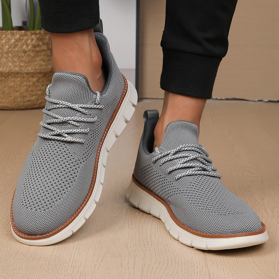 Men's Fashion Flying Woven Sneakers - Breathable Athletic Shoes