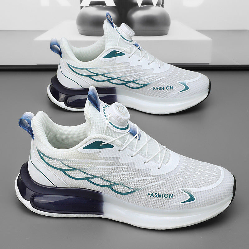 Rotating Button Running Sneakers - Innovative Athletic Footwear