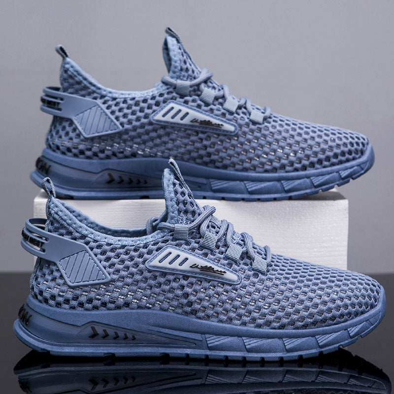 Men's Fashion Mesh Sneakers - Breathable Mid-Top Casual Shoes