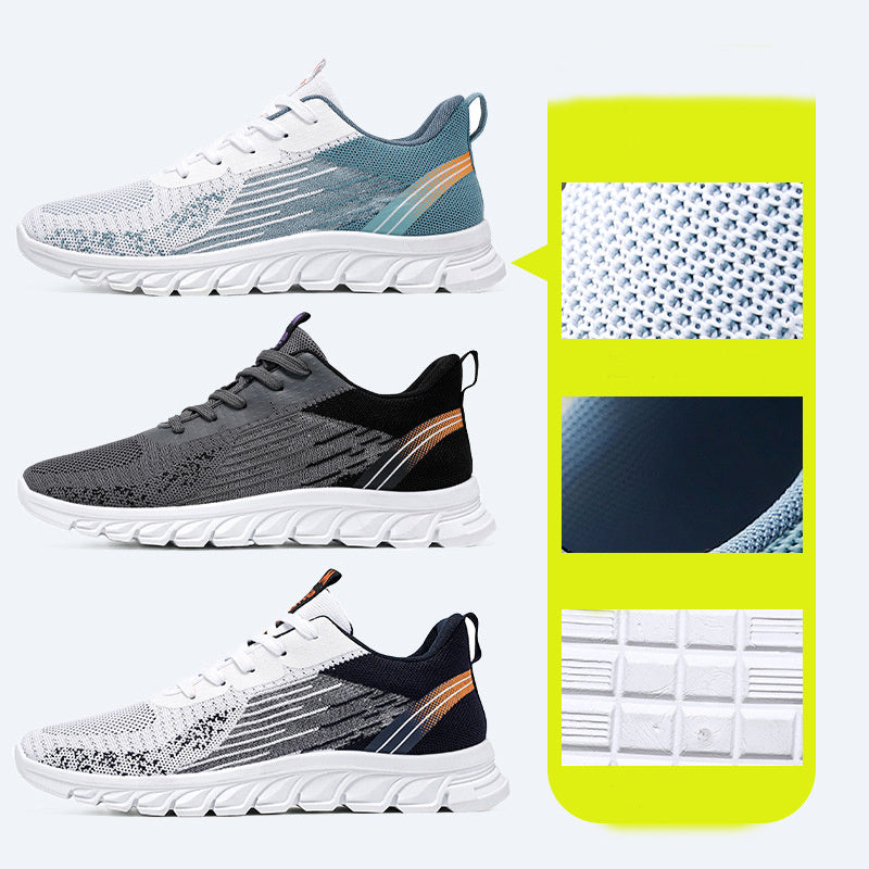 Wavy Bottom Fashion Sneakers - Sport Running Walking Shoes for Men