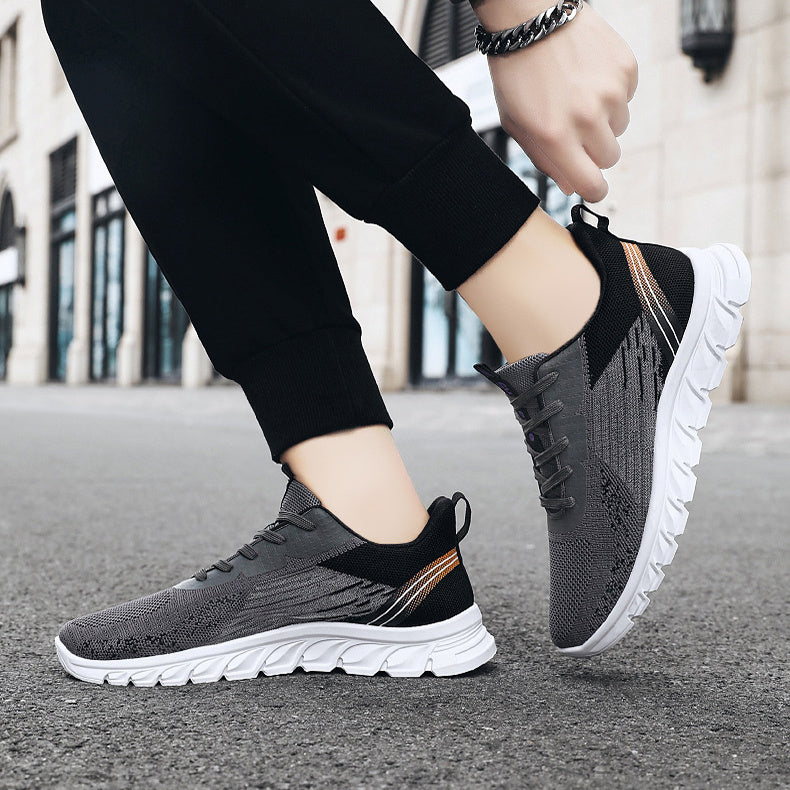 Wavy Bottom Fashion Sneakers - Sport Running Walking Shoes for Men