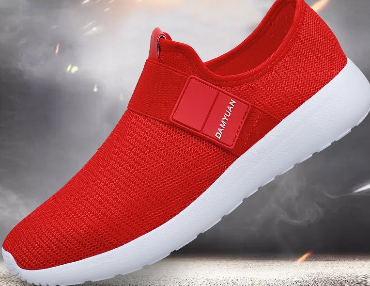 Men's Breathable Slip-On Running Shoes - Laceless Lazy Athletic Sneakers