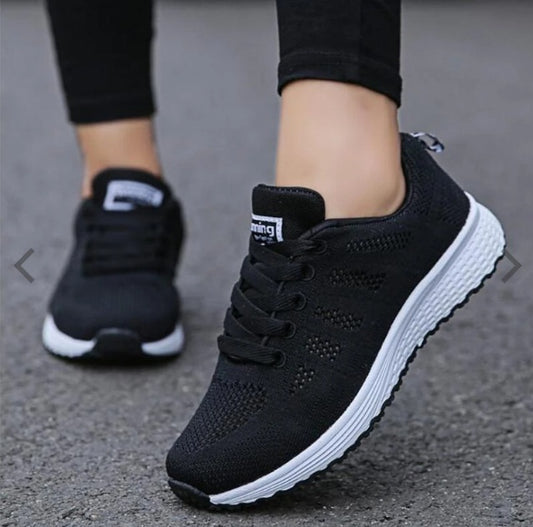 Wedge Heel Sports Sneakers - Casual Athletic Shoes for Women
