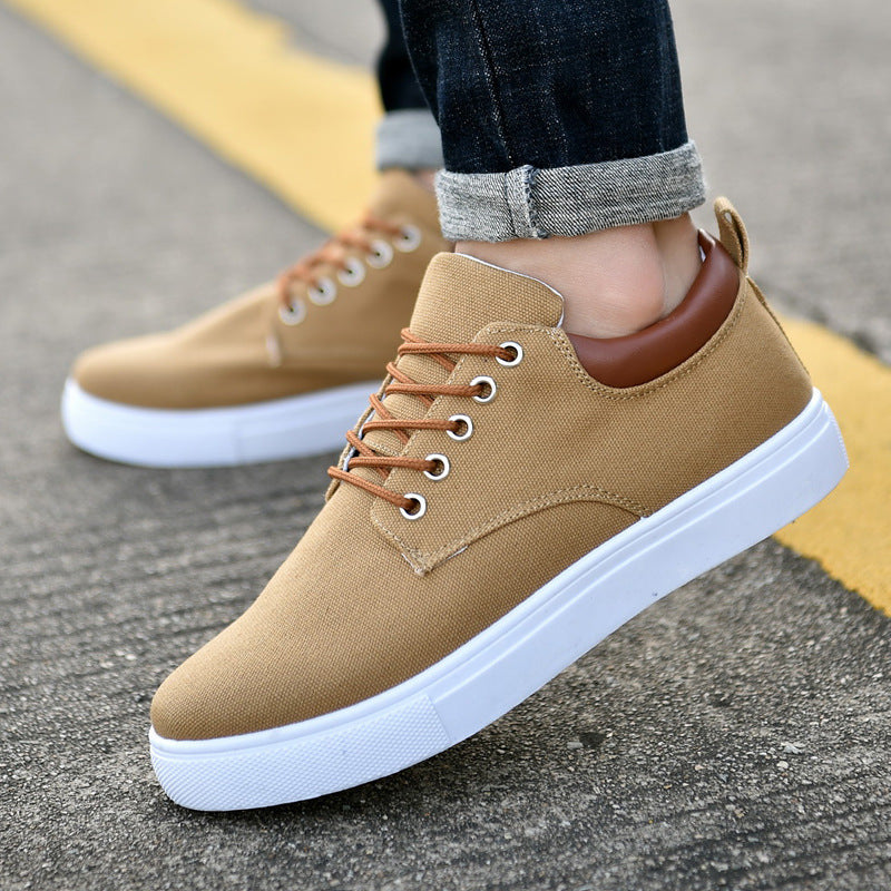 Men's Canvas Sports Sneakers - Korean Style Casual Athletic Shoes