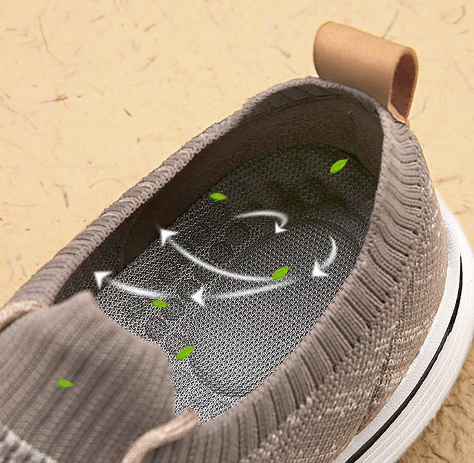 Men's Flyknit Mesh Sneakers - Comfortable Shoes for Active Adults