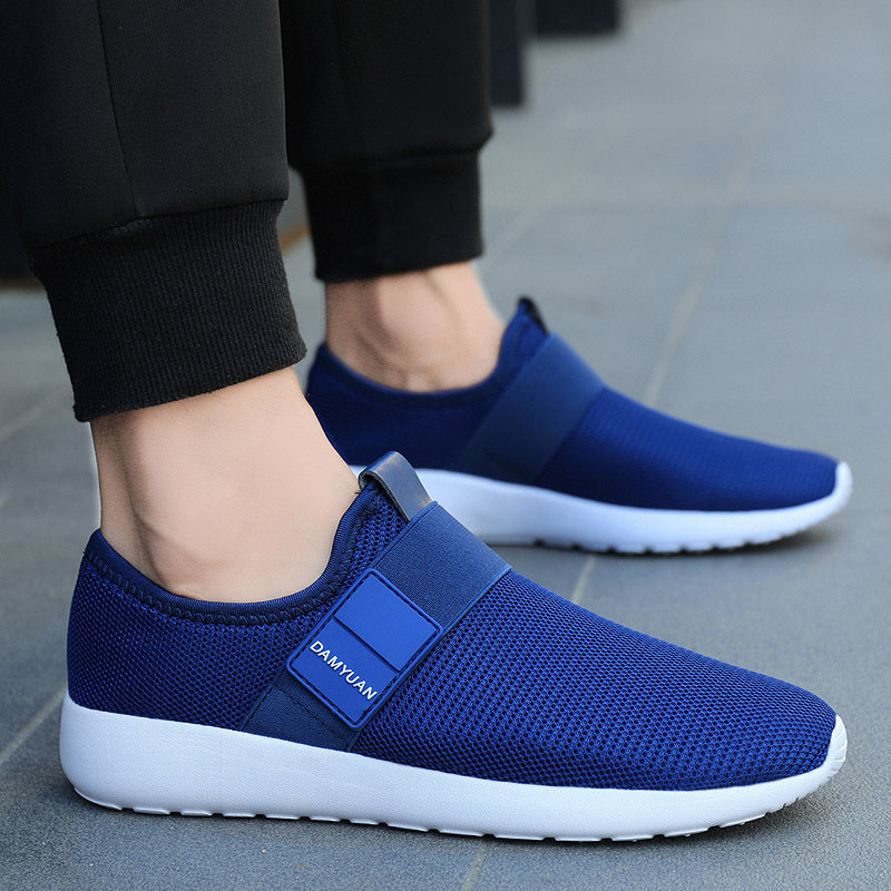 Men's Breathable Slip-On Running Shoes - Laceless Lazy Athletic Sneakers