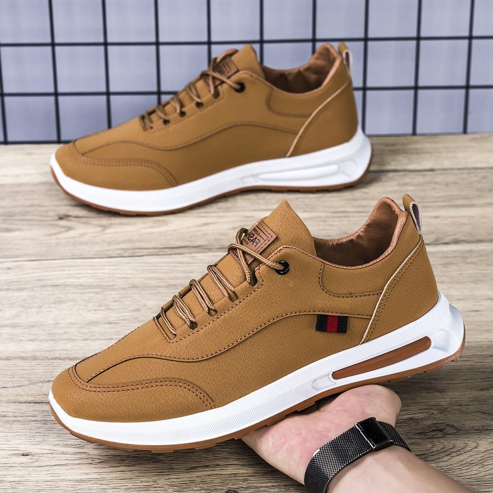Leather Surface Casual Sports Shoes - Premium Athletic Lifestyle Sneakers