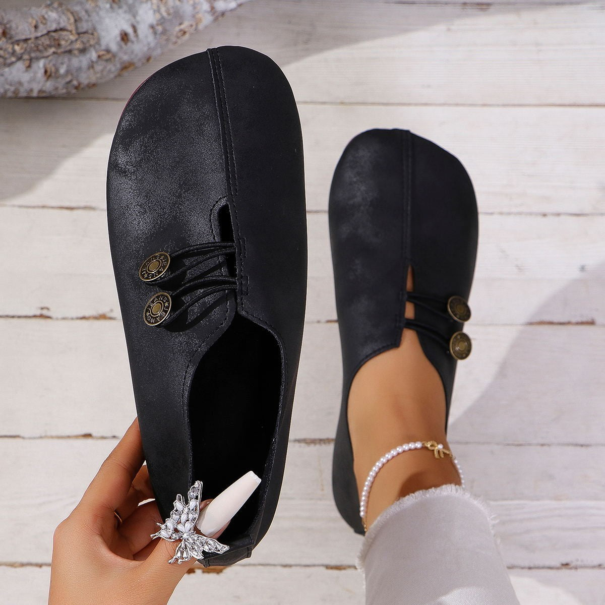 Women's Square Toe Slip-On Sandals - Soft Flat Summer Shoes