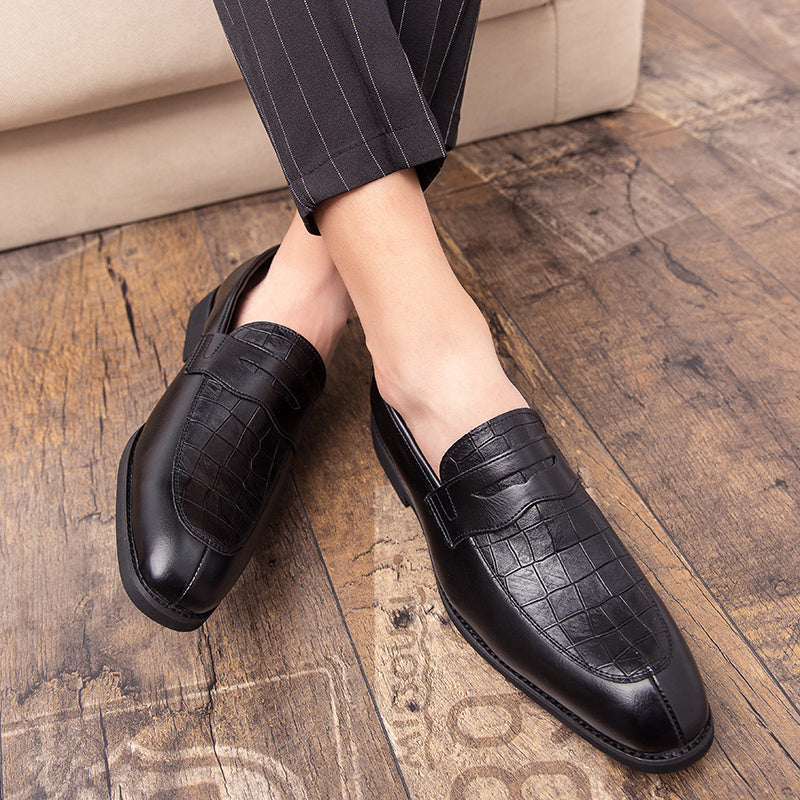European Leather Business Dress Shoes - Men's Pointed Large Size Formal