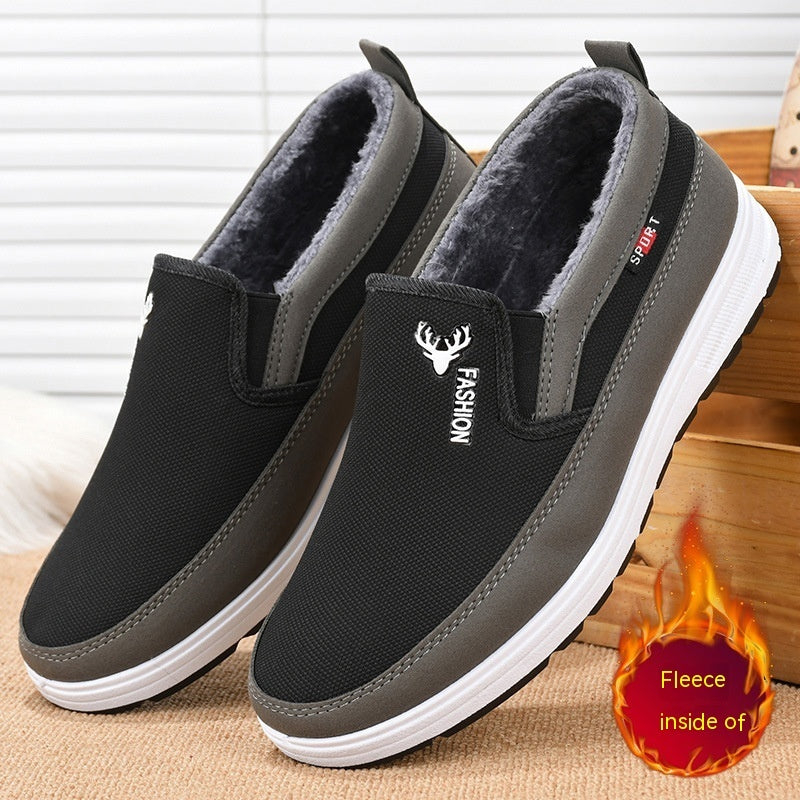 Men's Velvet Cotton-Padded Shoes - Warm Casual Shoes for Autumn & Winter